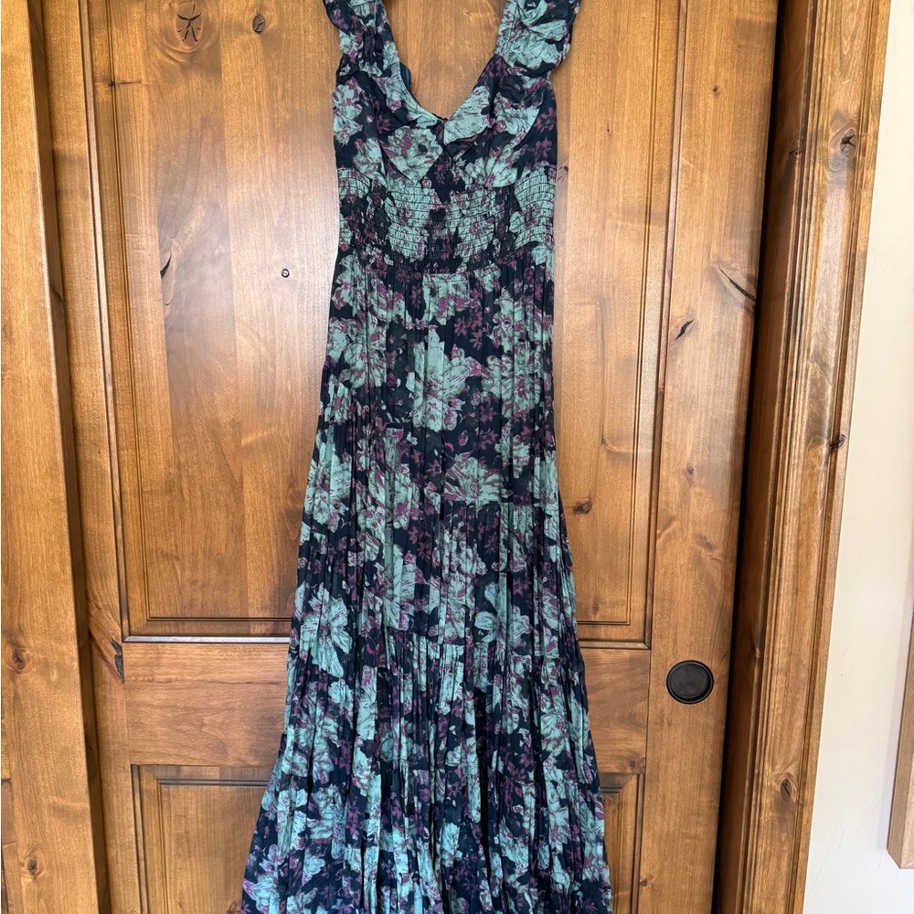 Free People Sun-drenched floral tiered maxi dress
